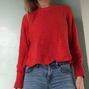Bright Orange Winter Sweater